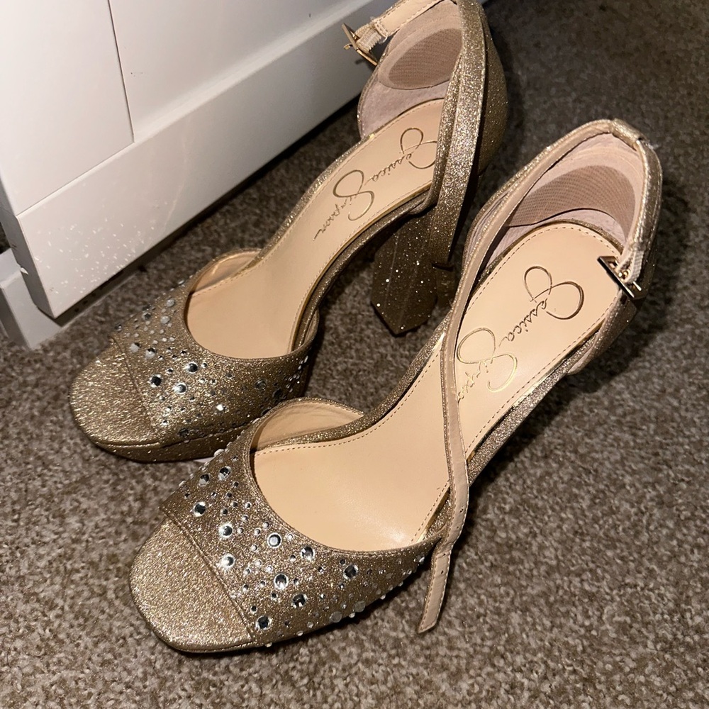 Jessica Simpson Gold Women's Heels
